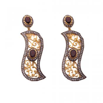 Nickel-Free Gold Plated Designer Earrings - Sparkling Elegance | Timeless Glamour